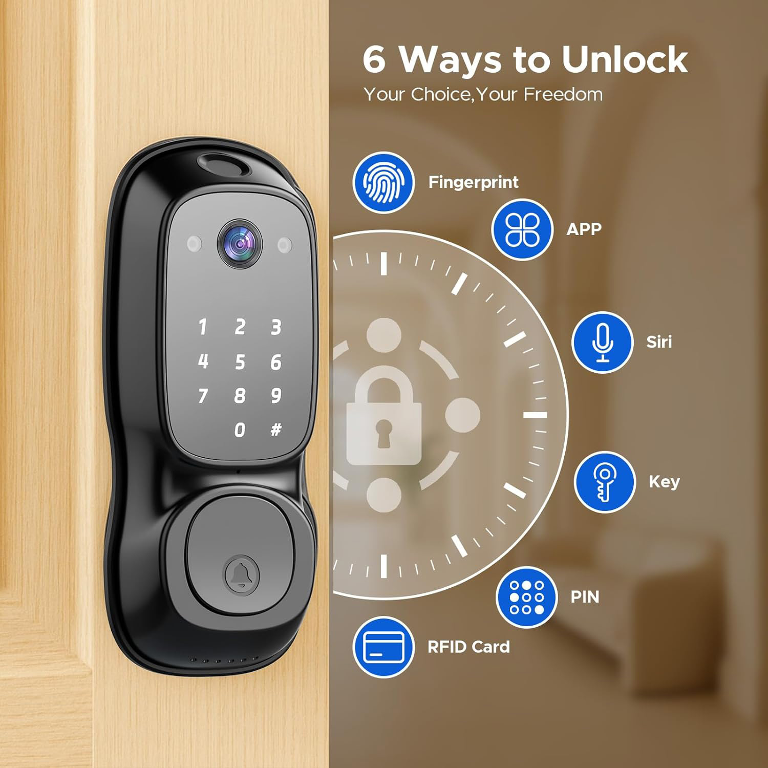 Tuya Wifi Smart Door Lock ‎Cam - Tuya Smart review and price