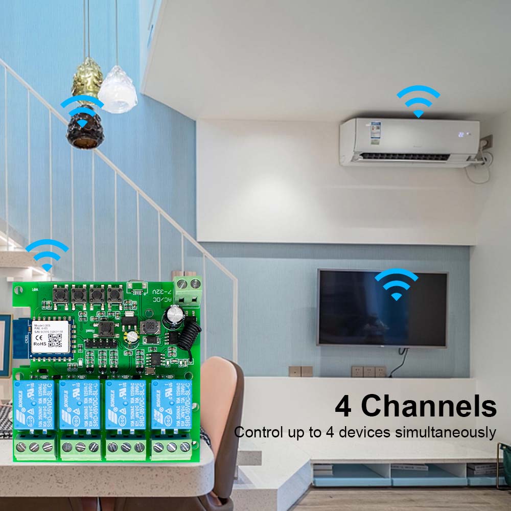 Smart Remote Control Wifi Swit - Tuya 4 Channel review and price