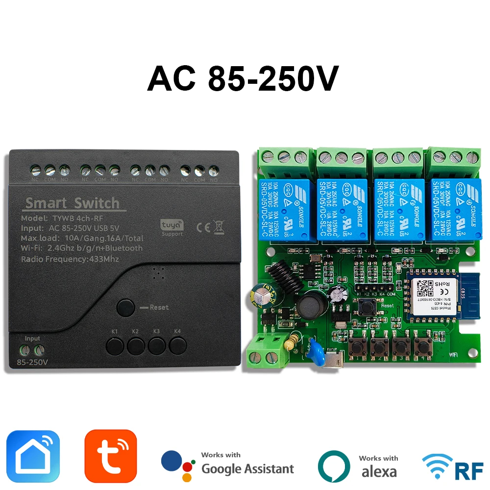 Tuya AC 85-250V 4 Channel Wifi - Sonoff Mini R4 review and price
